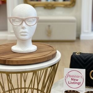 Light Pink Narrow Cat Eye Eyeglass Frames